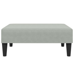 Repose-pied gris clair 77x55x31 cm velours