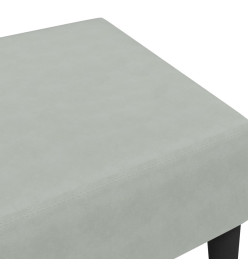 Repose-pied gris clair 77x55x31 cm velours