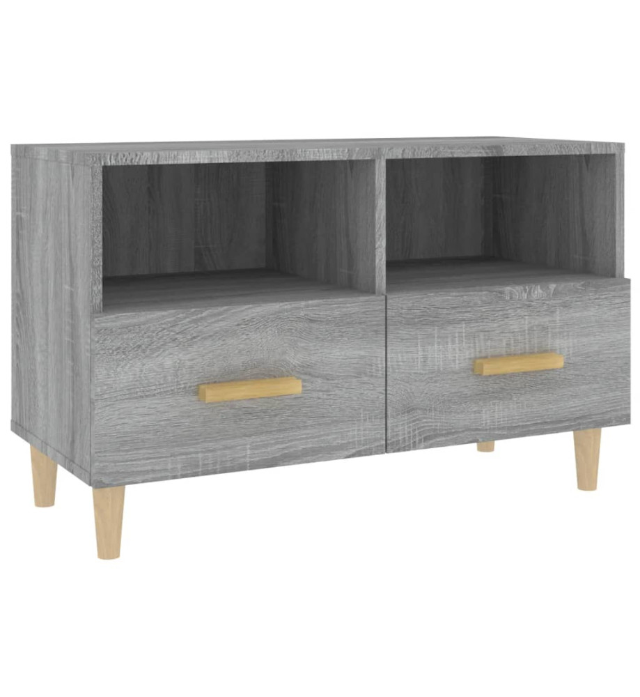 Meuble TV Sonoma gris 80x36x50 cm Bois d'ingénierie