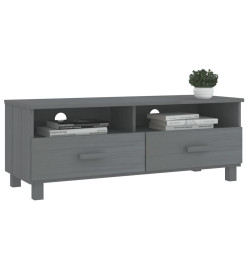 Meuble TV HAMAR Gris foncé 106x40x40 cm Bois massif de pin