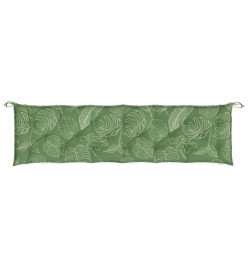 Coussins de banc de jardin lot de 2 motif de feuilles tissu