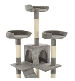 Arbre à chat avec griffoirs en sisal 170 cm Gris