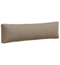 Coussins de palette 2 pcs taupe tissu