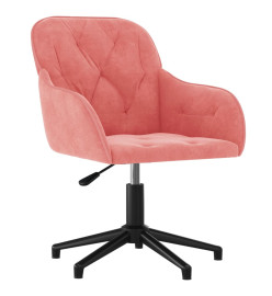 Chaise pivotante de bureau Rose Velours