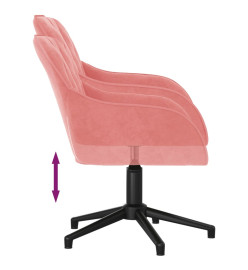 Chaise pivotante de bureau Rose Velours