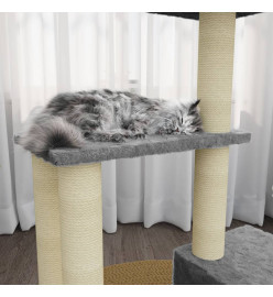 Arbre à chat avec griffoirs en sisal Gris clair 71 cm