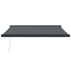 Auvent rétractable anthracite 3,5x2,5 m tissu et aluminium