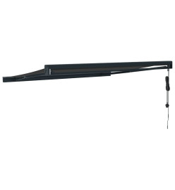 Auvent rétractable anthracite 3,5x2,5 m tissu et aluminium