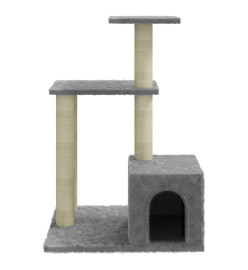 Arbre à chat avec griffoirs en sisal Gris clair 71 cm