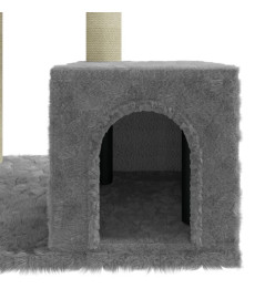 Arbre à chat avec griffoirs en sisal Gris clair 71 cm