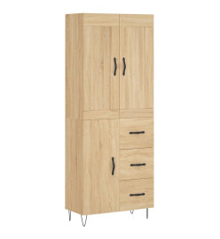 Buffet haut Chêne sonoma 69,5x34x180 cm Bois d'ingénierie