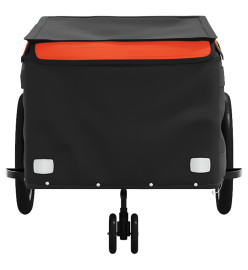 Remorque de vélo noir et orange 45 kg fer