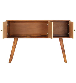 Buffet Bois de Sesham solide Imprimé doré 120 x 30 x 80 cm