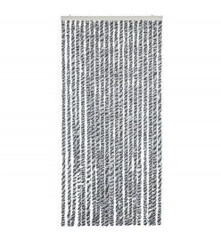 Rideau anti-mouches gris et noir et blanc 100x230 cm chenille