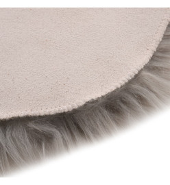 Tapis 60 x 90 cm Peau de mouton synthétique Gris clair