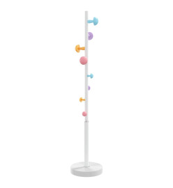 Porte-manteau blanc 172 cm fer enduit de poudre