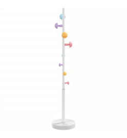 Porte-manteau blanc 172 cm fer enduit de poudre
