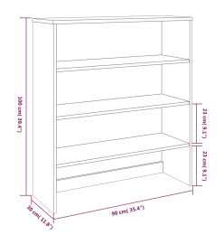 Dessus de buffet HAMAR Marron miel 90x30x100 cm Bois de pin