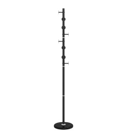 Porte-manteau noir 176 cm fer enduit de poudre