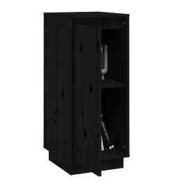 Buffet Noir 31,5x34x75 cm Bois massif de pin