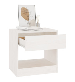 Tables de chevet 2 pcs Blanc 40x31x40 cm Bois de pin massif