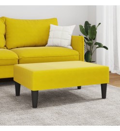 Repose-pied jaune 77x55x31 cm velours