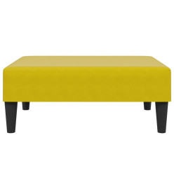 Repose-pied jaune 77x55x31 cm velours