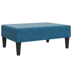 Repose-pied bleu 77x55x31 cm velours