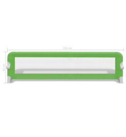 Barrière de lit de sécurité pour tout-petits 2pcs Vert 150x42cm