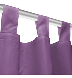 Rideau occultant avec boucles 2 pcs 140 x 245 cm Lilas