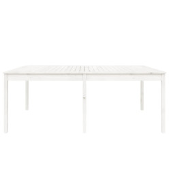 Table de jardin blanc 203,5x100x76 cm bois massif de pin