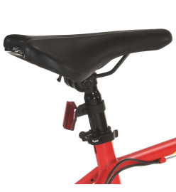 Vélo de montagne 21 vitesses Roues de 27,5 pouces 38 cm Rouge