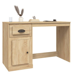 Bureau avec tiroir chêne sonoma 115x50x75 cm bois d'ingénierie