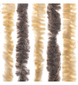 Rideau anti-mouches marron foncé et beige 90x200 cm chenille