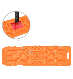 Planches de traction 2 pc Orange 107x31x7 cm Nylon