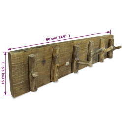 Porte-manteau Bois de récupération massif 60 x 15 cm