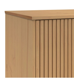 Buffet OLDEN blanc et marron 114x43x73,5 cm bois massif de pin