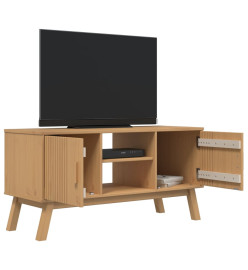 Meuble TV OLDEN marron 114x43x57 cm bois de pin massif