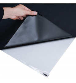 Films pour fenêtre 5 pcs statique dépoli noir PVC