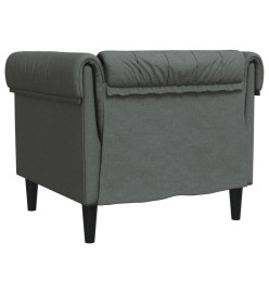 Fauteuil Chesterfield gris foncé tissu