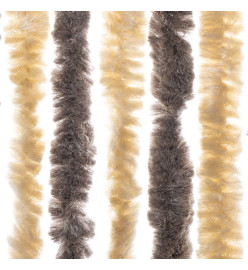 Rideau anti-mouches marron foncé et beige 56x185 cm chenille