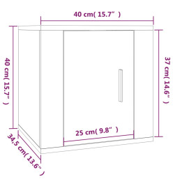 Meubles TV muraux 2 pcs Chêne marron 40x34,5x40 cm