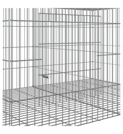 Cage à lapin 5 panneaux 273x79x54 cm Fer galvanisé