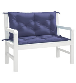 Coussins de banc de jardin lot de 2 bleu marine tissu oxford