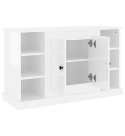 Buffet Blanc brillant 100x35,5x60 cm Bois d'ingénierie