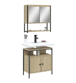 Ensemble de meubles de salle de bain 2 pcs chêne sonoma