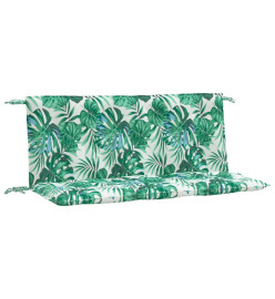 Coussins de banc de jardin lot de 2 motif de feuilles