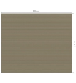 Tapis de tente 250x300 cm Taupe