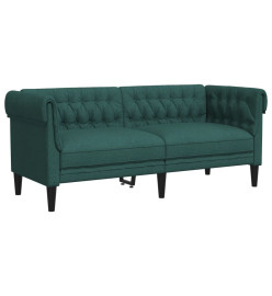 Canapé Chesterfield 2 places vert foncé tissu