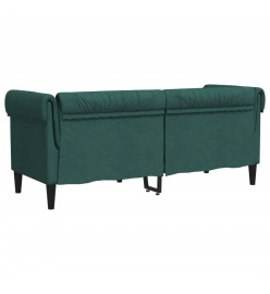 Canapé Chesterfield 2 places vert foncé tissu